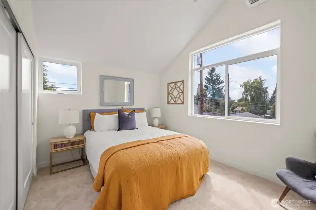Vaulted ceilings and territorial views set high off the street