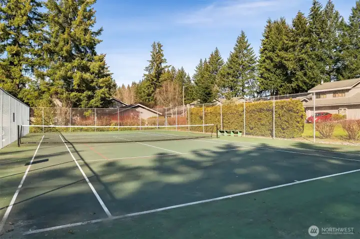 Enjoy tennis and pickleball just steps from your front door.