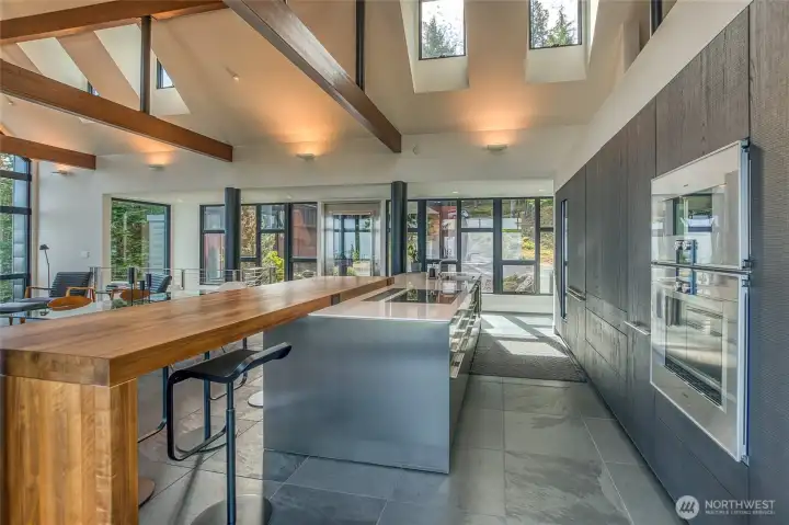 West view of kitchen