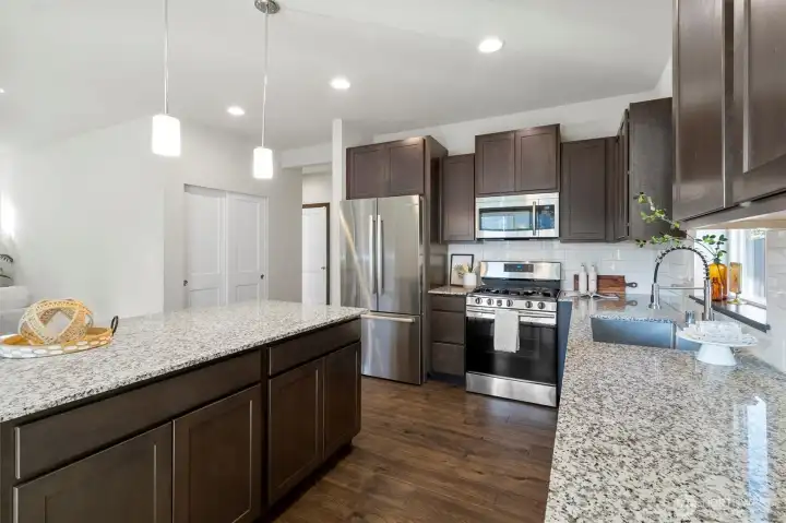 Kitchen with granite counter