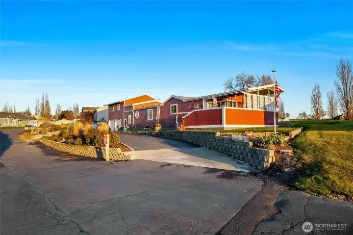 Attached garage plus additional parking space for guests