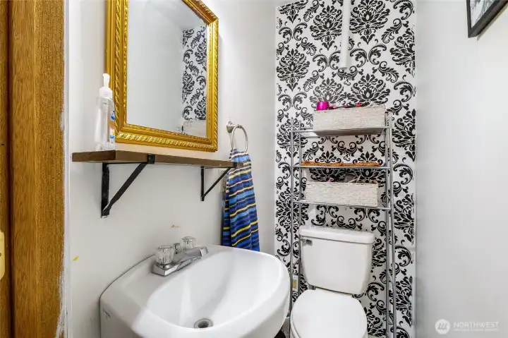Half bath upstairs adds convenience and functionality