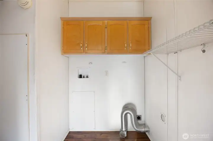 Laundry with Cabinet Storage