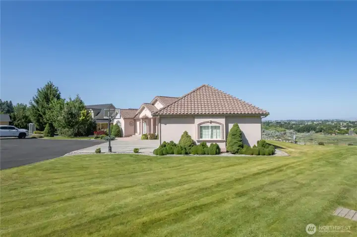 sideyard looking toward house