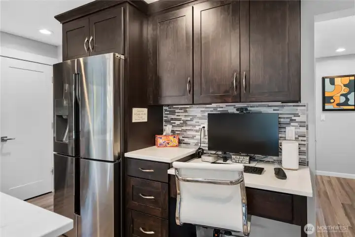 Kitchen With Built In Desk