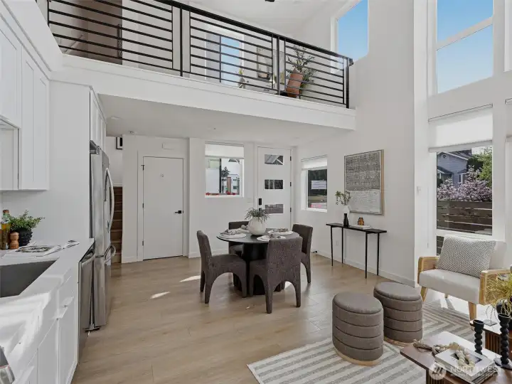 Tall ceilings in main living space