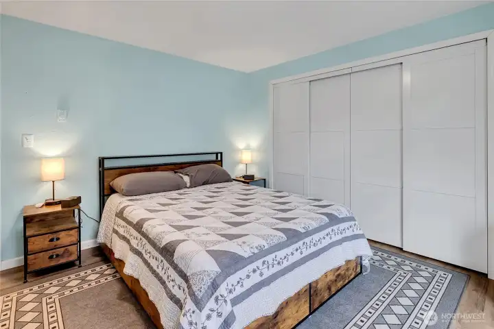 Primary bedroom closet with additional storage