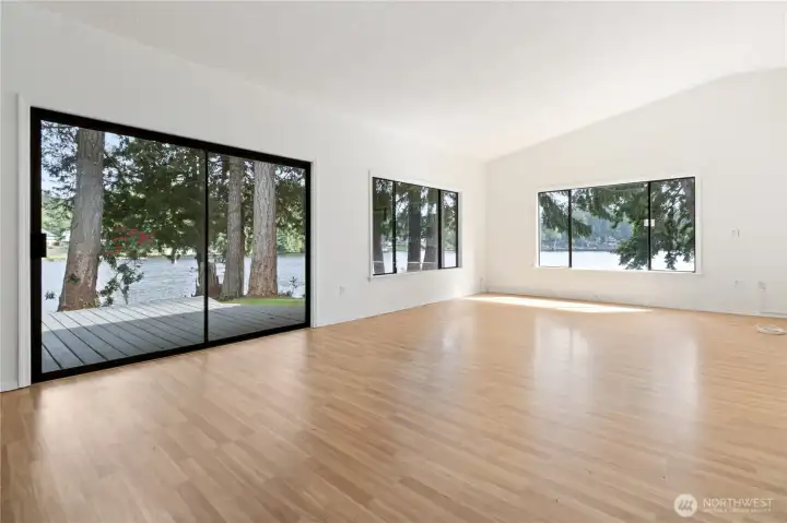 Great room with slider to the deck.