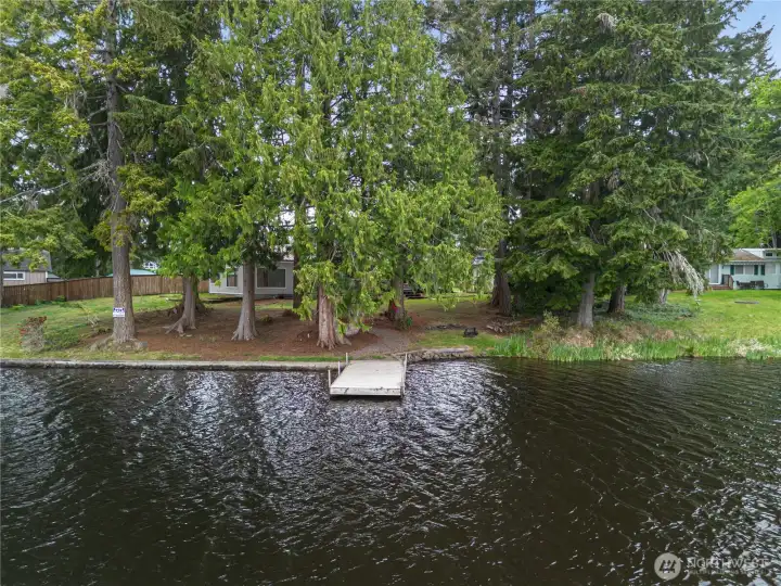 Dock view from over the lake