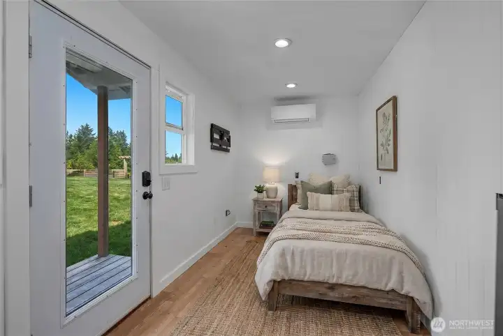 ADU as a living space. (Virtually Staged)