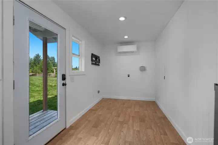 ADU has mini-split heating and cooling.