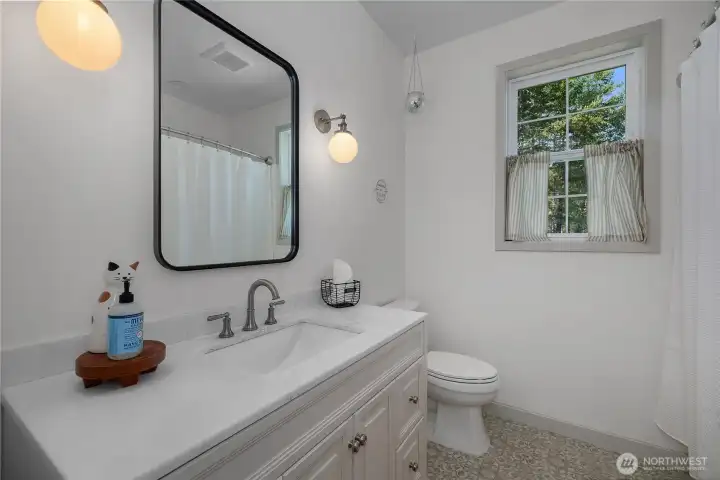 Guest Full Bathroom on main floor.