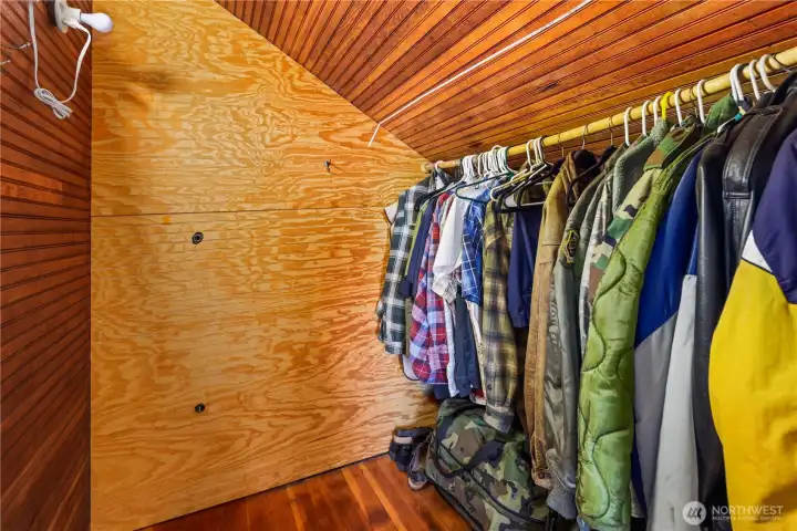 Primary closet with lots of space