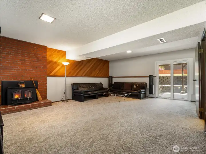 This room opens to the covered patio space via a large sliding door. This room opens to the covered patio space via a large sliding door.