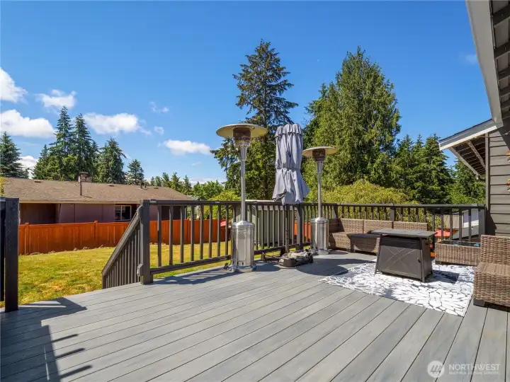 This gorgeous deck is the perfect entertainment space. It features solid PVC decking for easy maintenance. The ideal space to enjoy your morning cup of coffee or your evening glass of wine. This gorgeous deck is the perfect entertainment space. It features solid PVC decking for easy maintenance. The ideal space to enjoy your morning cup of coffee or your evening glass of wine.