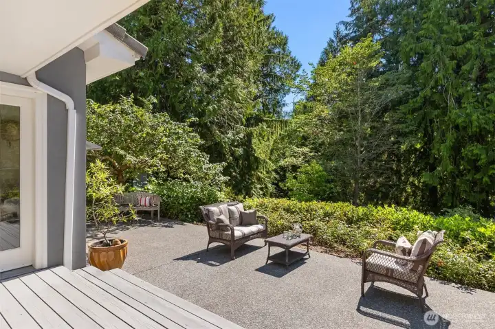 Deck and patio off of the lounge room adjacent to kitchen Deck and patio off of the lounge room adjacent to kitchen