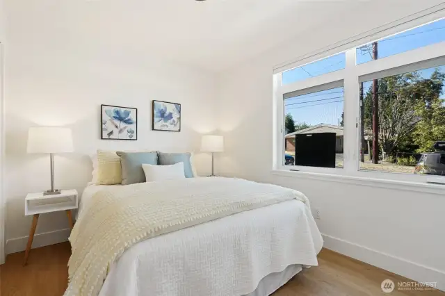 Main level bedrooms are large with abundant natural light.