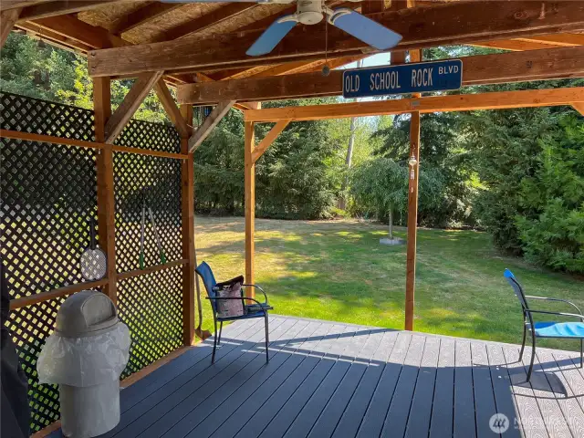 Outside the dining area