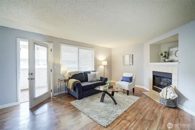 Family room with Fireplace makes this area very cozy.