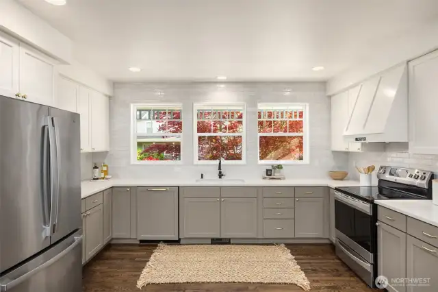 This bright and stylish BRAND NEW kitchen is perfect for gathering.