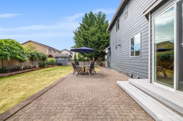 A spacious 16’ x 30’ paver patio sets the perfect stage for BBQs, gatherings, and relaxing under the sky.