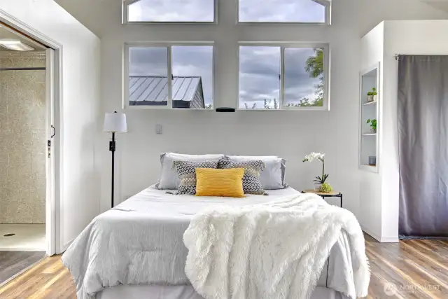 Light & Bright owner's suite bedroom