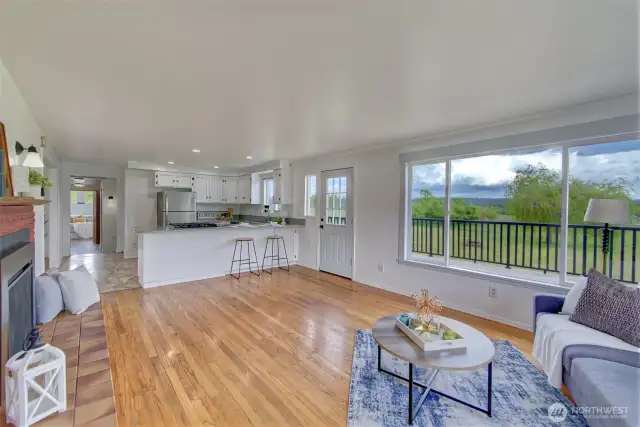 Family Room leads to the Kitchen