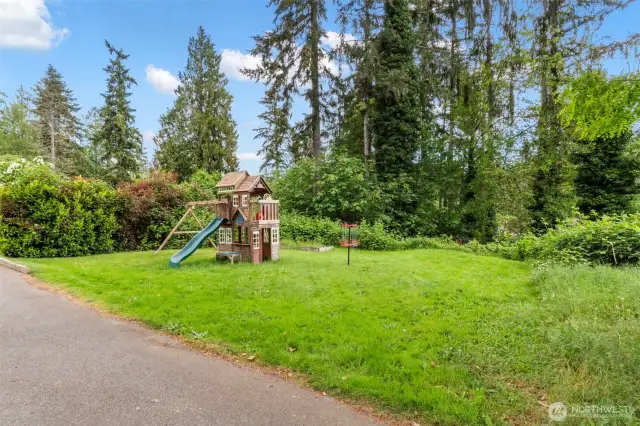 Beyond the easement road is still on the property.