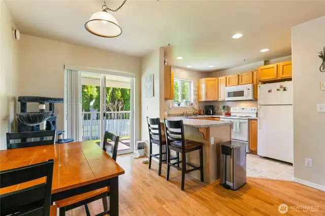Kitchen and eating area