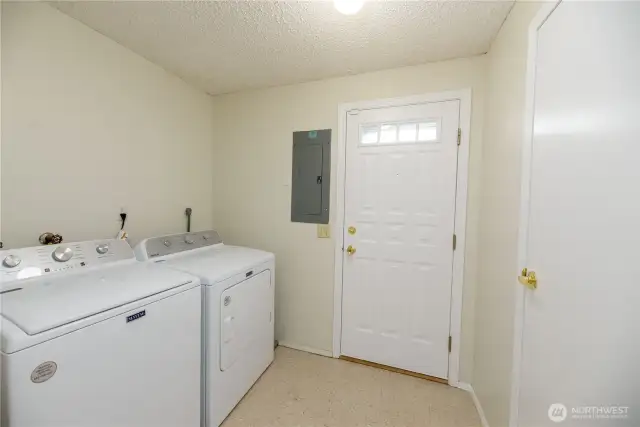 Main utility room and back door
