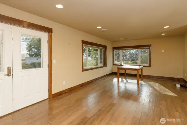 Adu front entry and living room