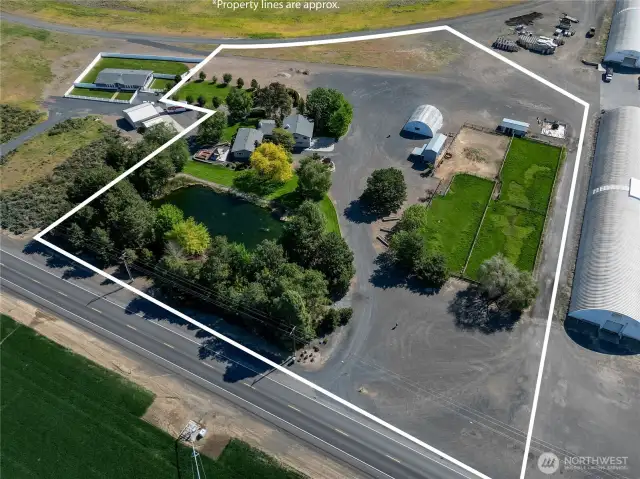 Looking E with appx property lines