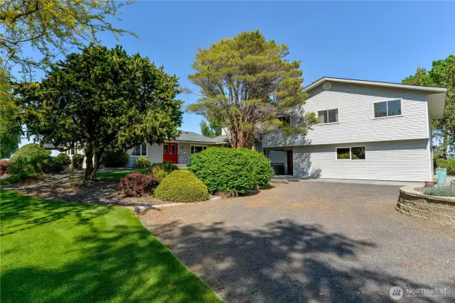 Main driveway looking NE