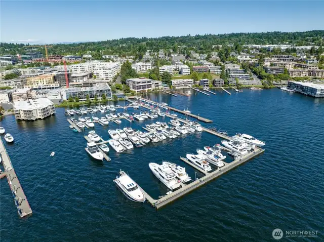 Overveiw of the Marina across the street provides visitors with guest morrage.