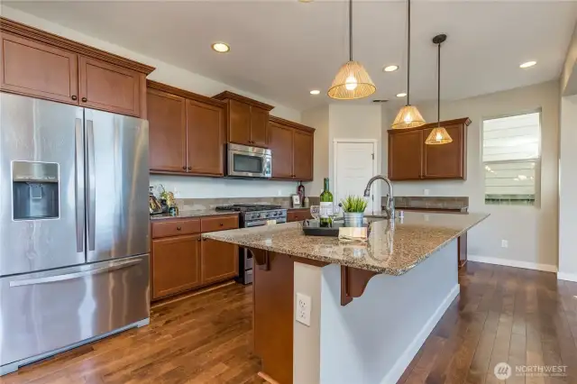 Spacious open concept kitchen