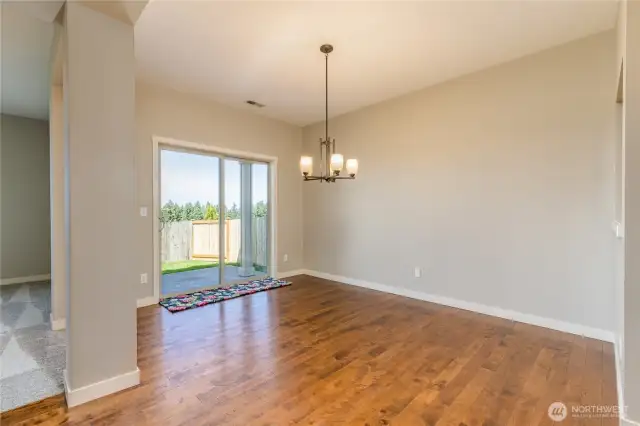 Dining room opens to the back patio for easy entertaining