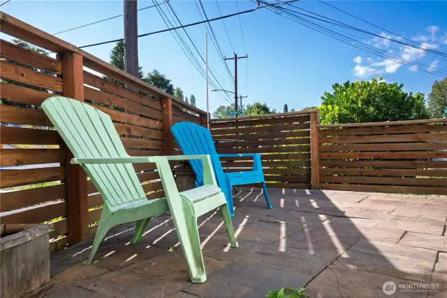 Fully fenced backyard