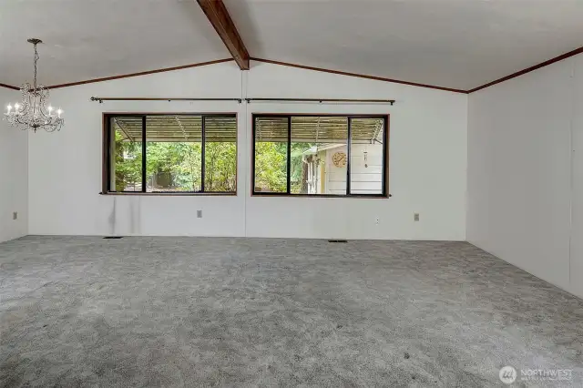 Oversized main living space.