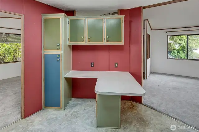 Newer dishwasher and fridge.