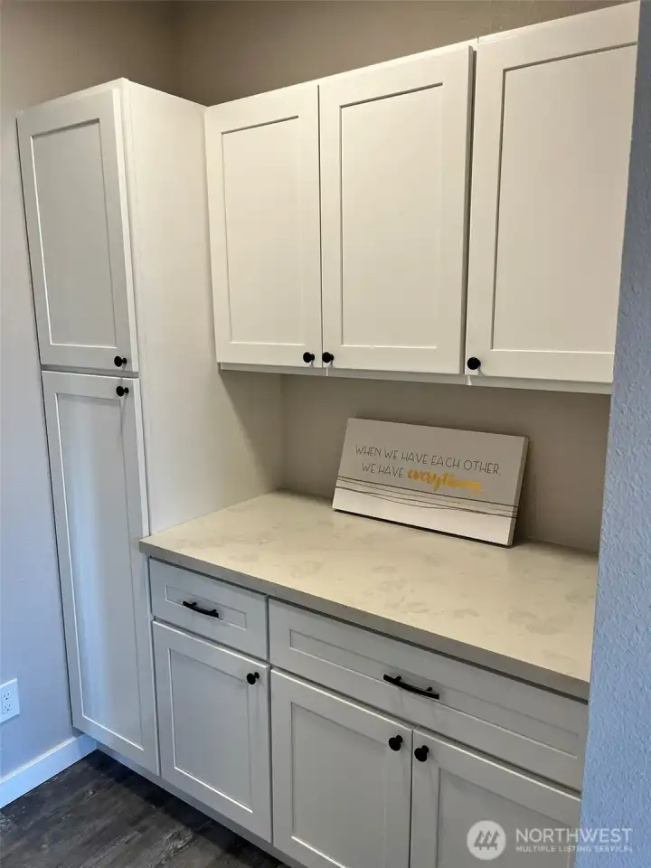 More storage and additional Quartz counterspace.