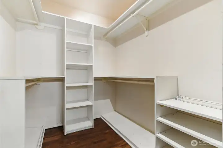 Large walk-in primary closet