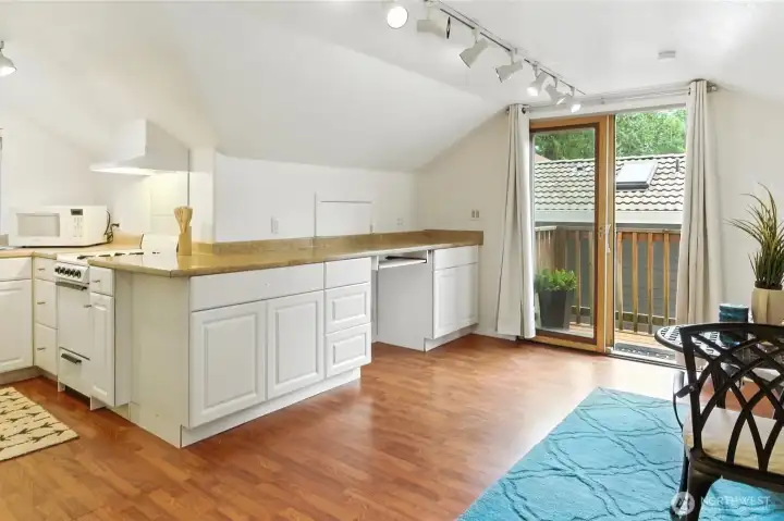 Studio with kitchenette above garage