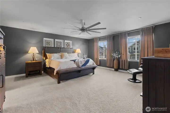 Very large primary with new Bigass ceiling fan