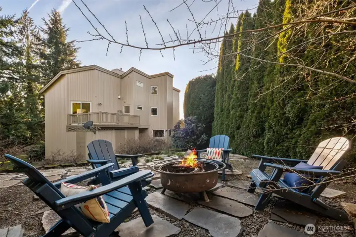 An ideal spot for roasting marshmallows and relaxing on a cool summer night.