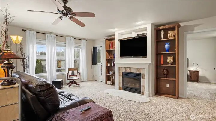 A perfect setting to relax by the fireplace and enjoy quiet, cozy evenings at home.