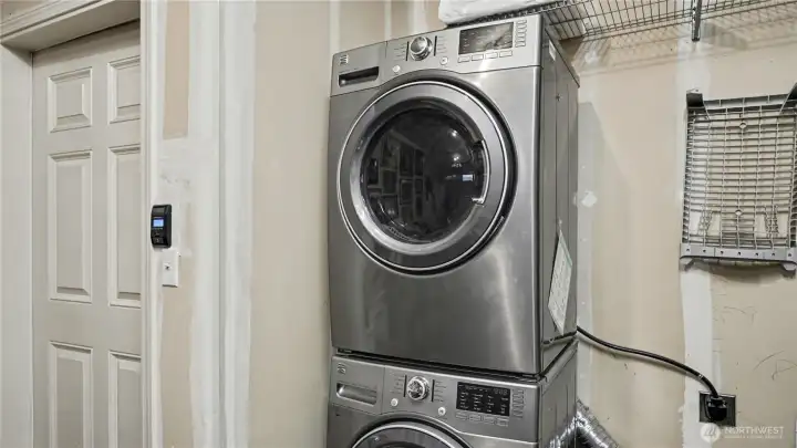 Coveted in-unit laundry.