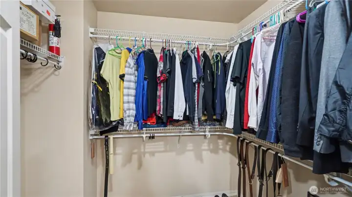 Primary bedroom boasts a walk-in closet.