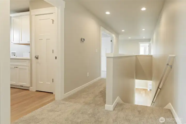 Laundry area on upper level