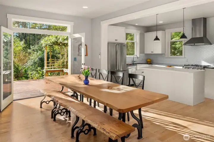 Easy entertaining outside on the patio.