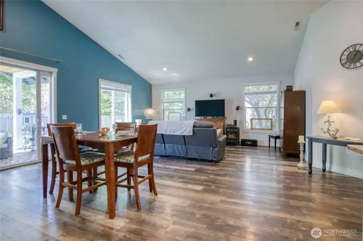Large windows connect seemlessly to your own outdoor private outdoor escape.